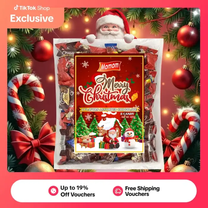 🎄 Gearhubui Christmas Chocolate & Candy Bundle – Buy 1 Get 1 Free | 2 Packs Total | 5 Flavors | Big 400g Pack | Perfect Holiday Gift for Family | Halal 🇵🇭