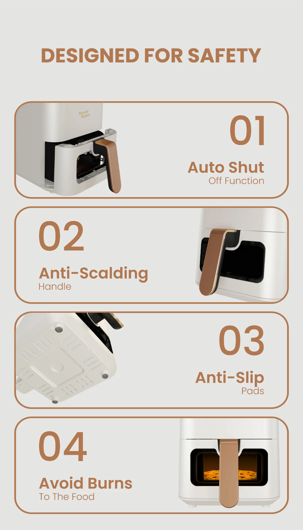 Russell Taylors 3D Visible Window Air Fryer Large (4.5L) Z3