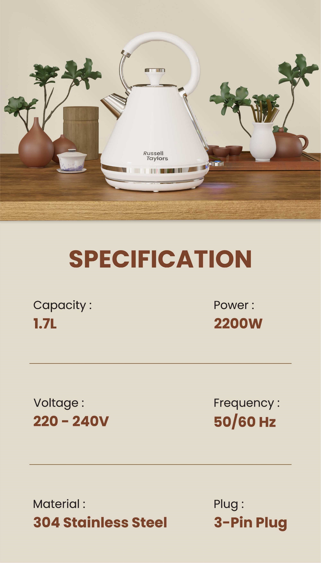 Russell Taylors SpeedBoil Retro Kettle RK-10 (1.7L)
