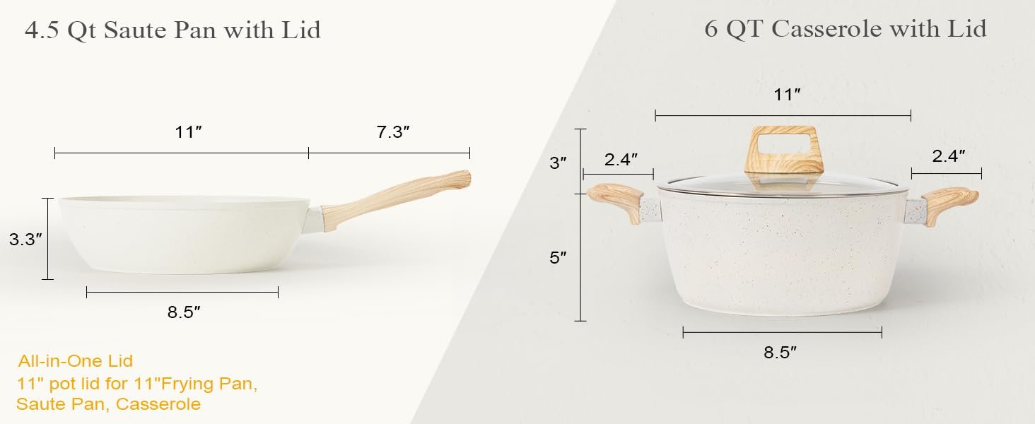 【One Day Only】17 Pcs Pots and Pans Set Non Stick Kitchen Cookware Sets