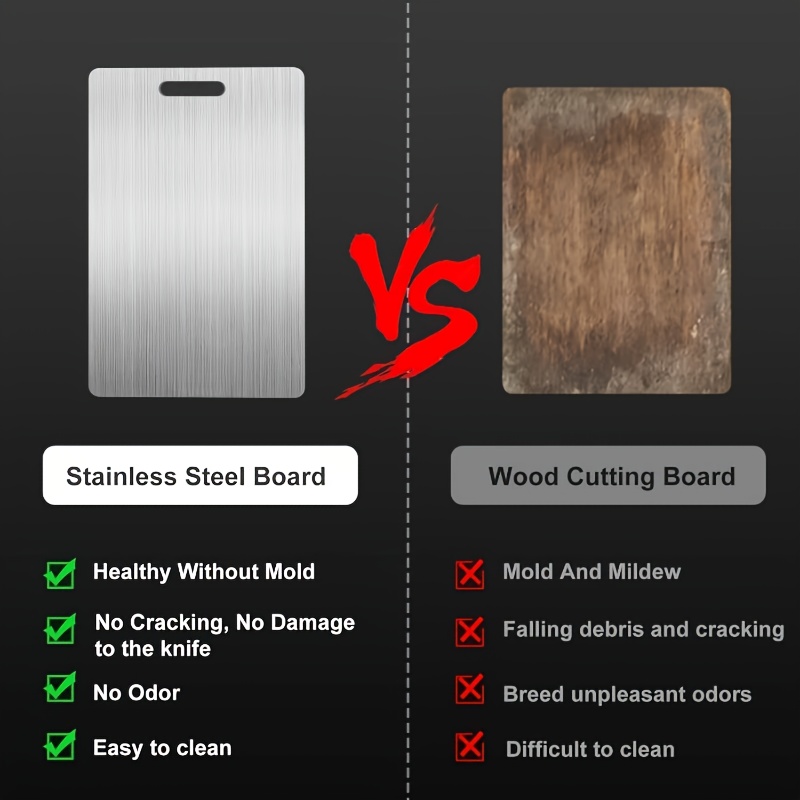 2025 Premium Stainless Steel - Double-Sided Food-Grade Stainless Steel for Kitchen & Dining Room, Durable & Easy to Clean, Ideal for Food Preparation & Serving, Kitchen Essentials|Modern Kitchenware|Durable Kitchenware