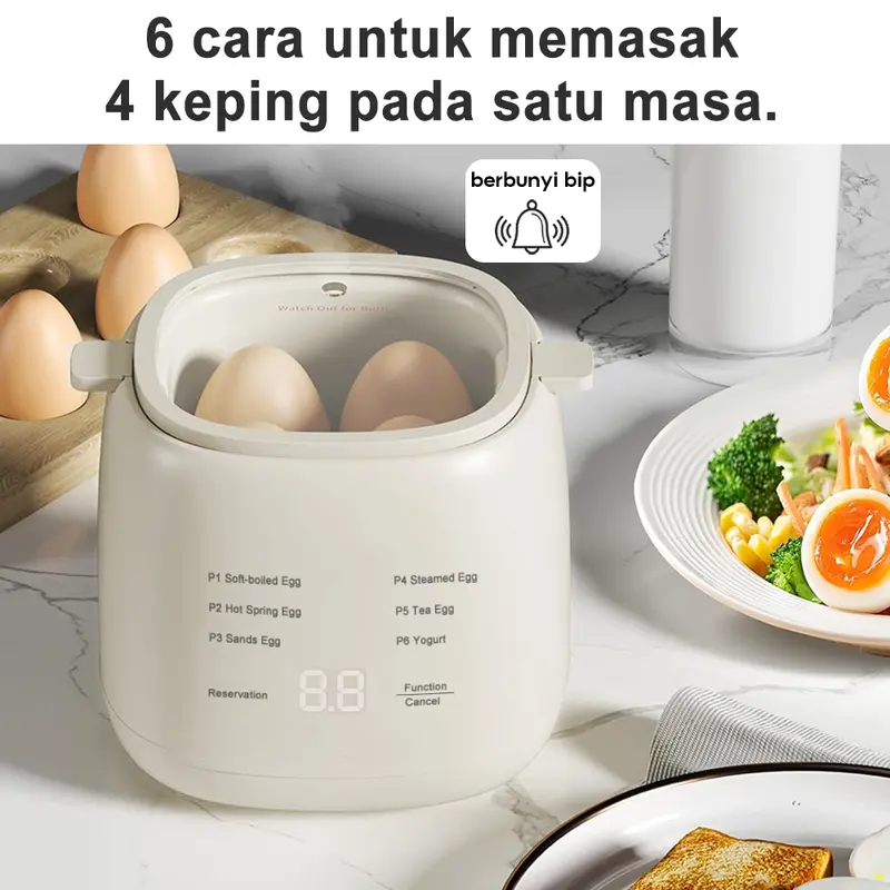 Masak Telur Mudah & Sempurna! Pengukus Telur Pintar SIMMO — Hanya RM9.90 🔥